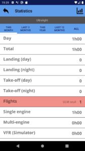 Check the flight hours easily