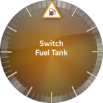 Alert to switch fuel tank