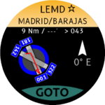 Runways magnetic orientation (QFU) is displayed in a blue label.